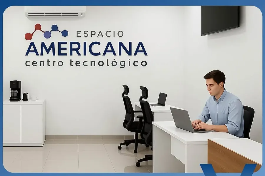 Interior del Espacio Americana, centro tecnológico